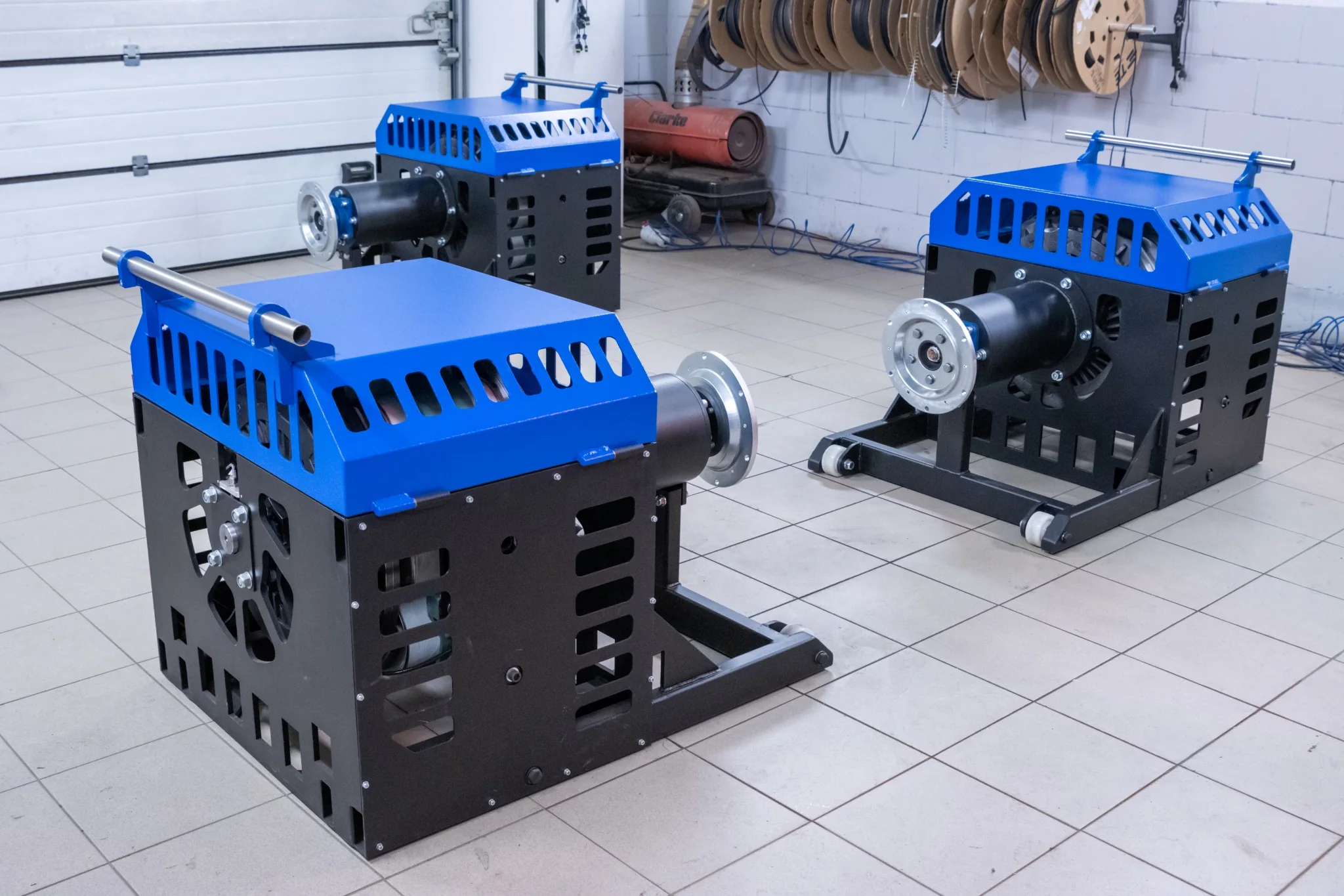 Kamuto Productions hub dynamometers in workshop